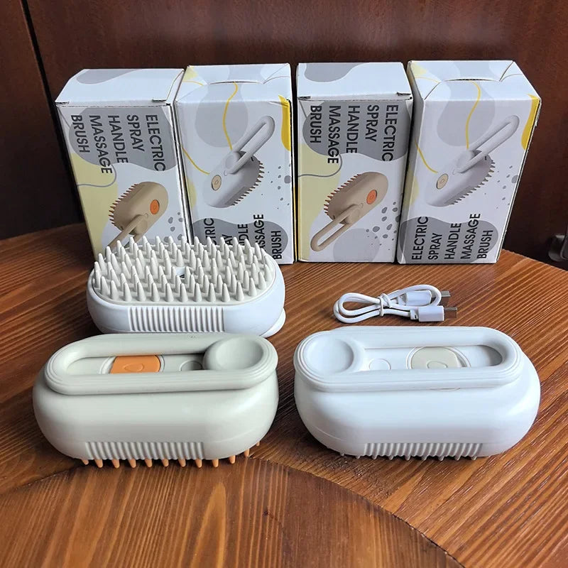 3-in-1 Steam Brush - Steam Cat Comb - Water Pet Brush