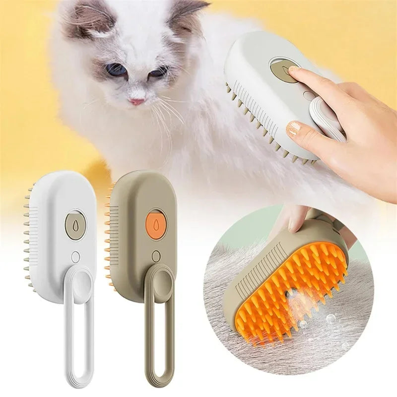 3-in-1 Steam Brush - Steam Cat Comb - Water Pet Brush