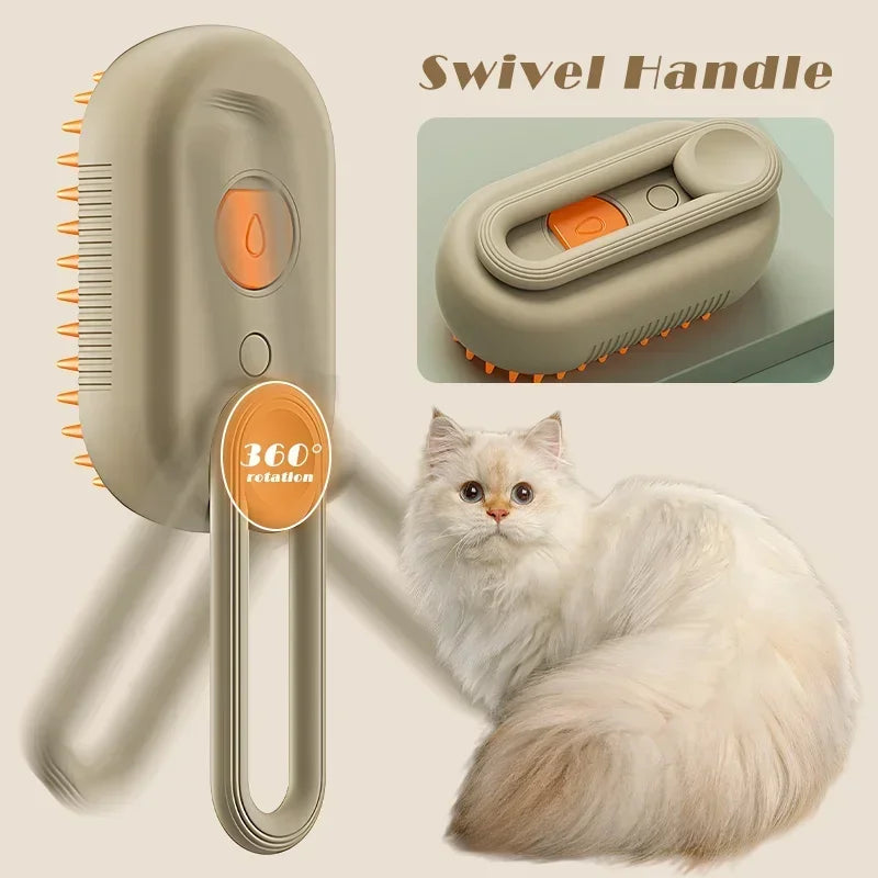 3-in-1 Steam Brush - Steam Cat Comb - Water Pet Brush